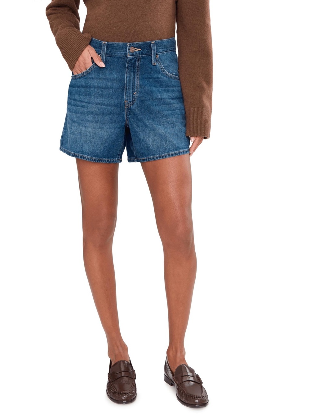 NWT Levi’s Cinch High Mid Thigh Shorts Size 32 Lightweight Denim